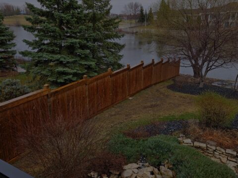 wooden fence install